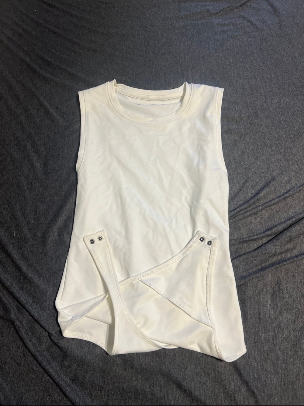 Abercrombie & Fitch White Sleeveless bodysuit